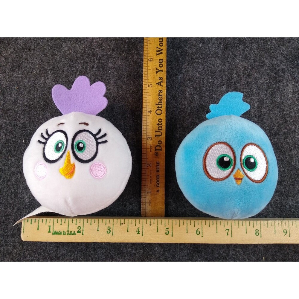 2 Angry Birds Burger King White Matilda Jake Blue Plush Mini Toy Stuffed Animals - Picture 8 of 8